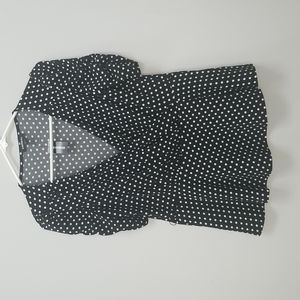 Express Blouse Black and White Polka Dots Women's Small New With Tags NWT